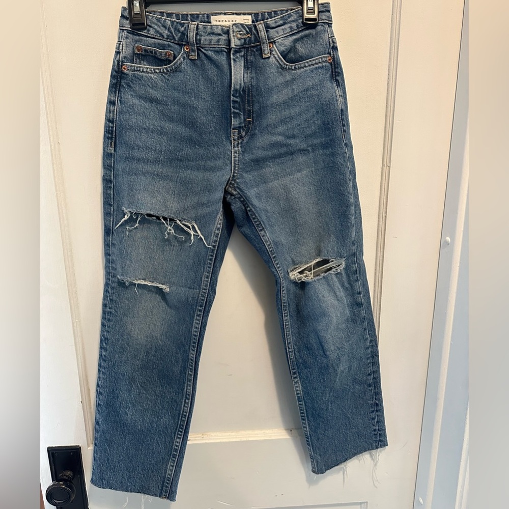 Top shop straight jeans. size 26
